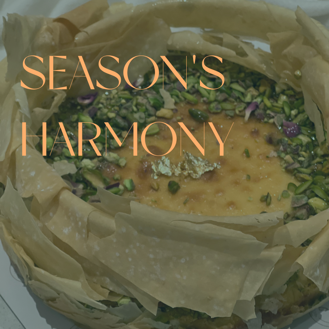 Mozaabi Cucina's Seasonal Harmony features a delightful selection of cakes, pastries, and treats inspired by seasonal flavors, crafted with fresh, premium ingredients for a perfect taste of the season.